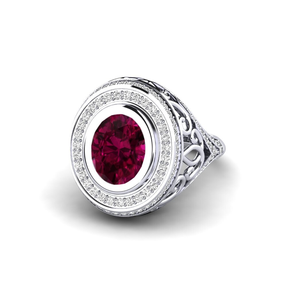 Rhodolite Garnet Engagement Ring Tiyelle