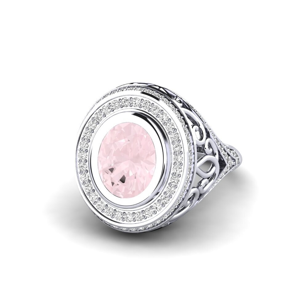 Rose Quartz Engagement Ring Tiyelle