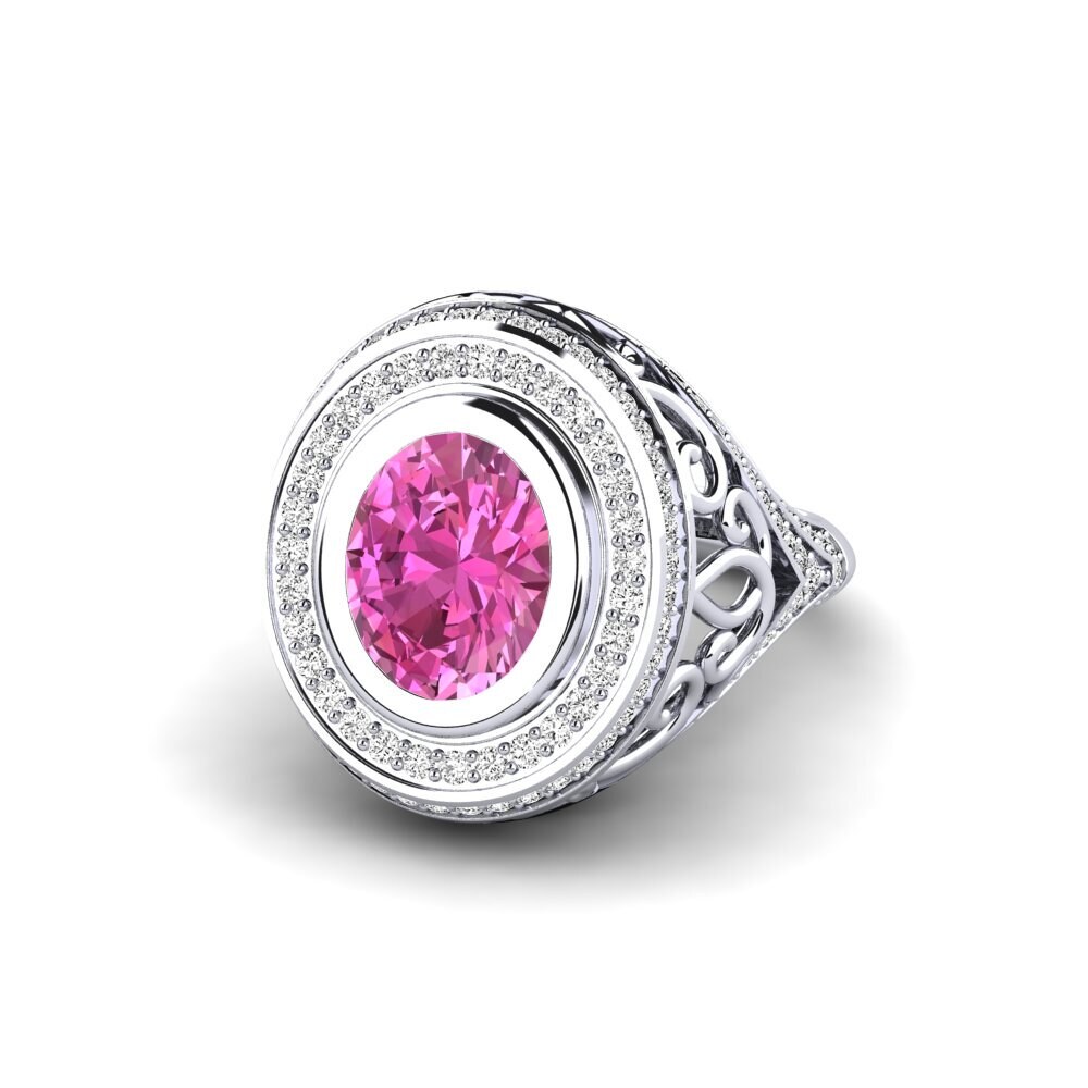 Pink Topaz Engagement Ring Tiyelle