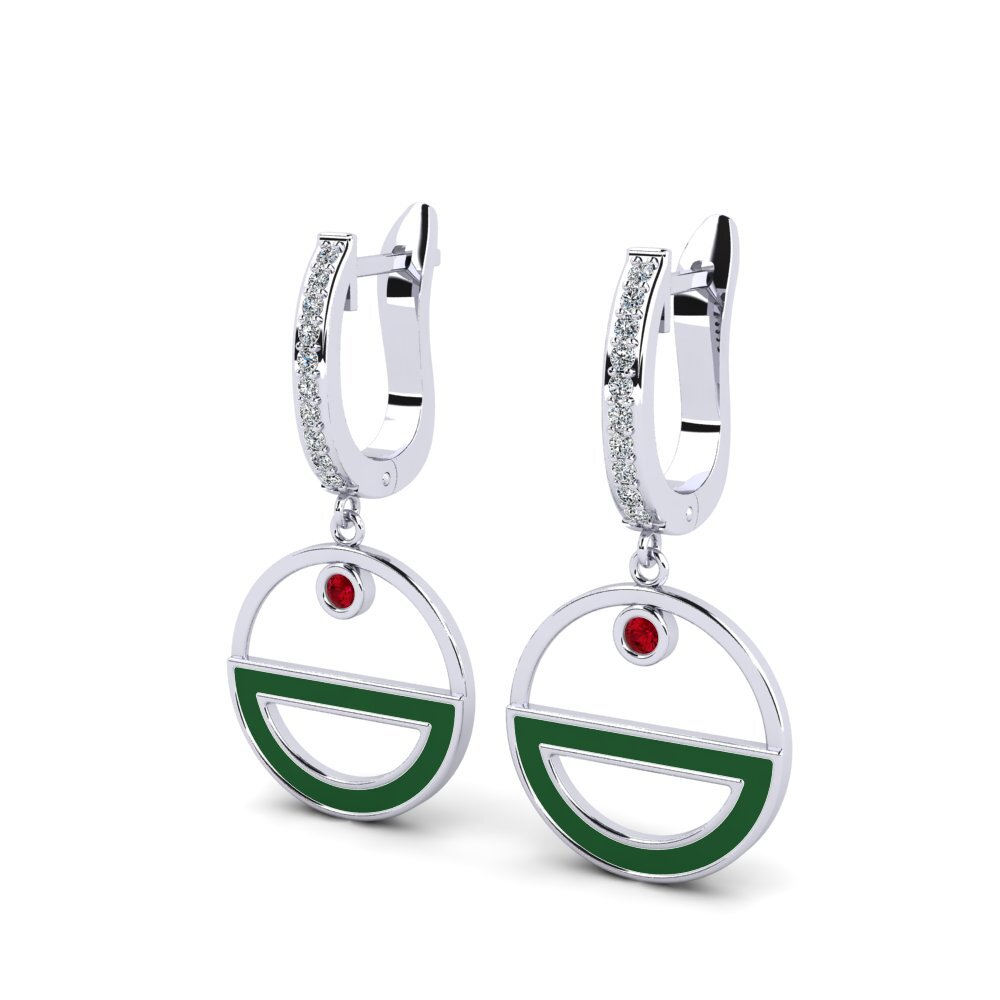 Red Zirconia Women's Earring Toddayn