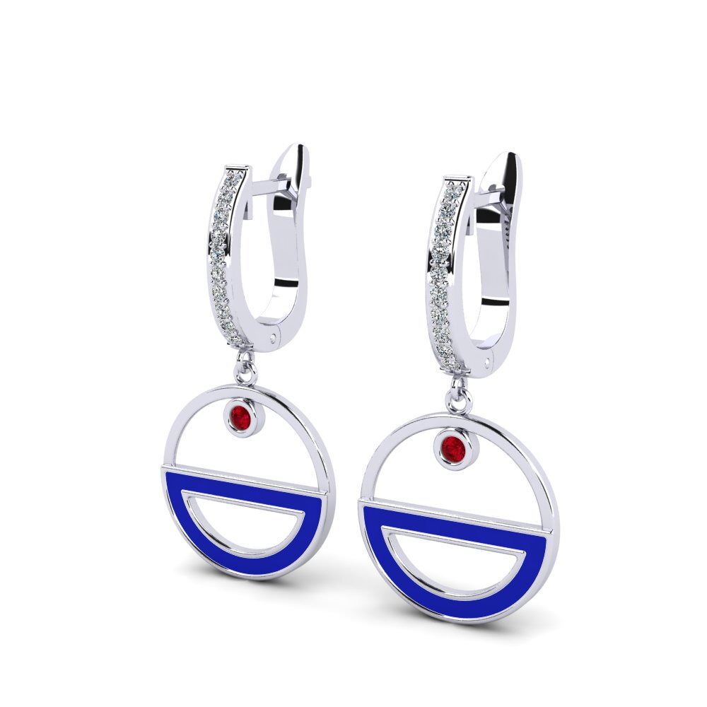 Zircone Rosso Orecchino da donna Toddayn
