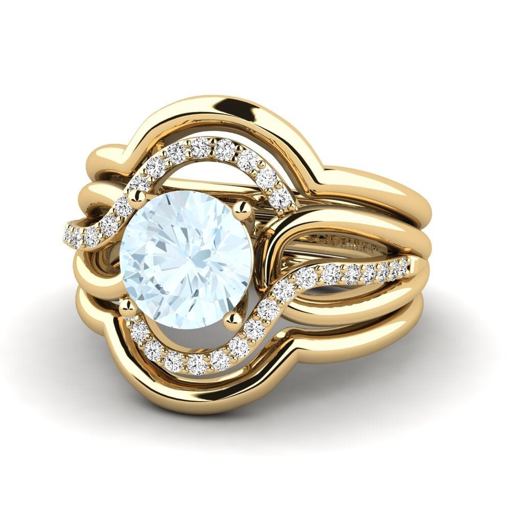 Aquamarine Ring Tododo SET
