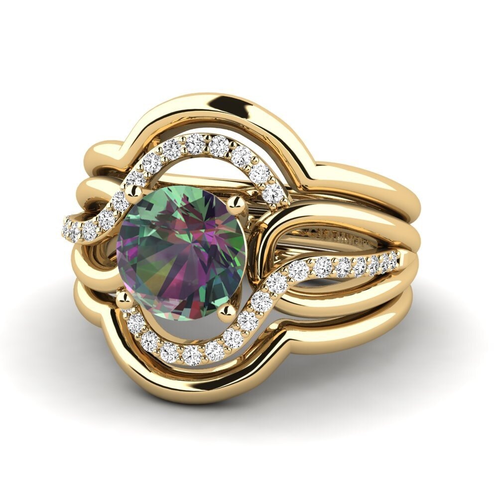 Topacio Místico Anillo Tododo SET