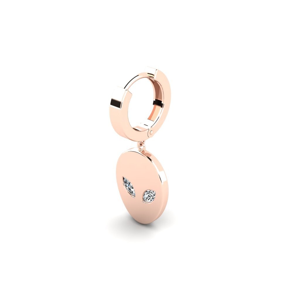18k Oro Rosa Pendiente para hombre Toes