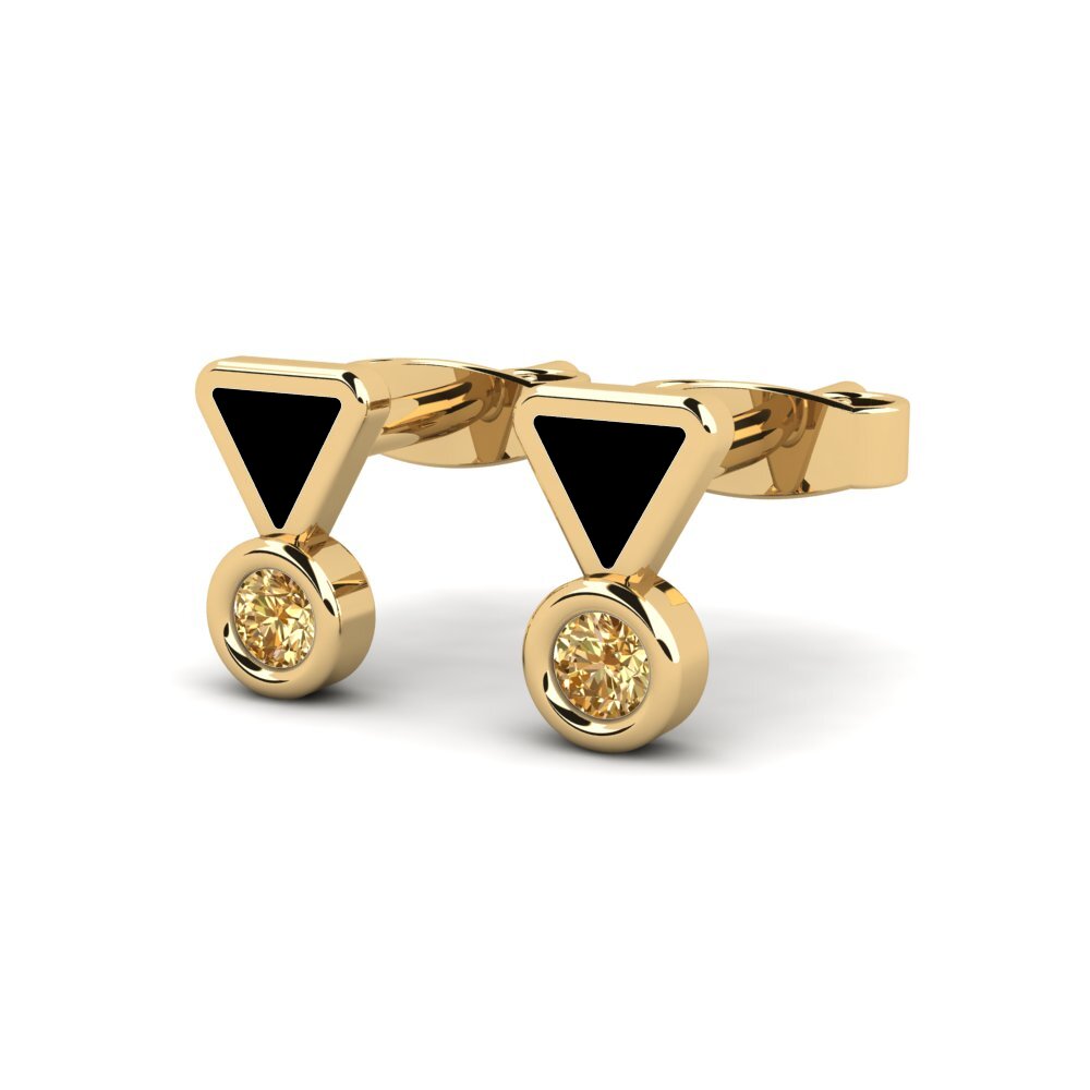 Diamant Brun Boucle d'oreille femme Together