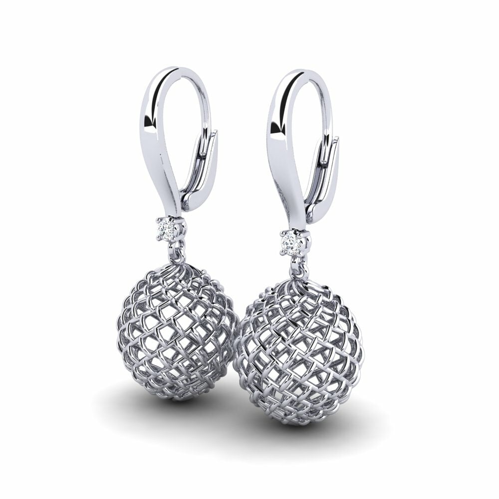 18k Oro Blanco Pendiente de mujer Togo