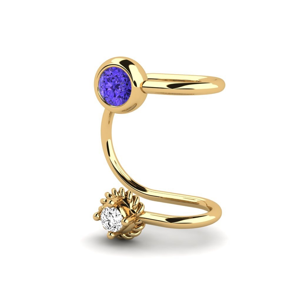 14ct Yellow Gold Tanzanite Women's Earring Tolle