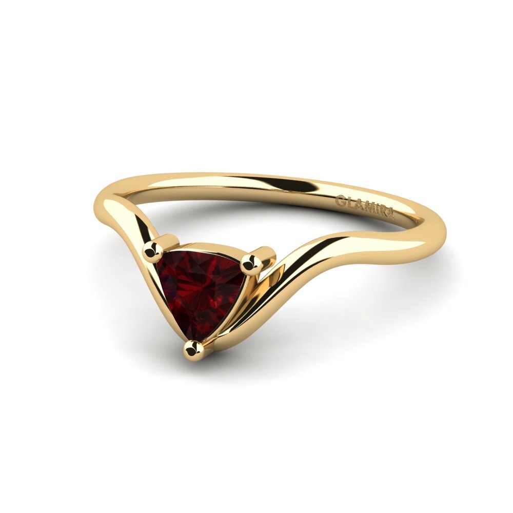 Trillion Garnet Engagement Ring Tollepps
