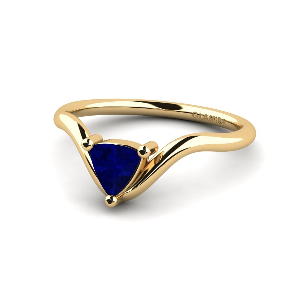 Trillion Sapphire Engagement Ring Tollepps