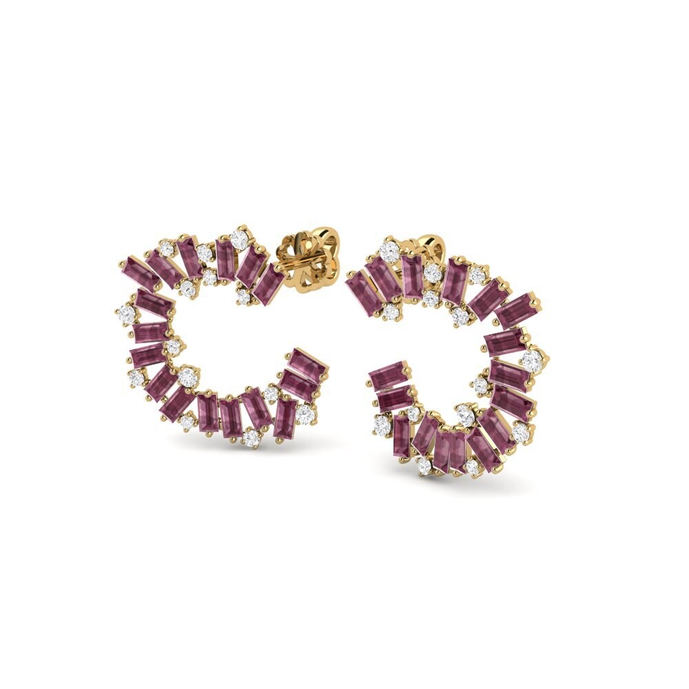 Rhodolite Garnet SYLVIE Earring Tonne
