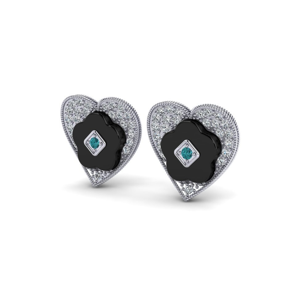 Diamante Azul Brincos Feminino Torgeson