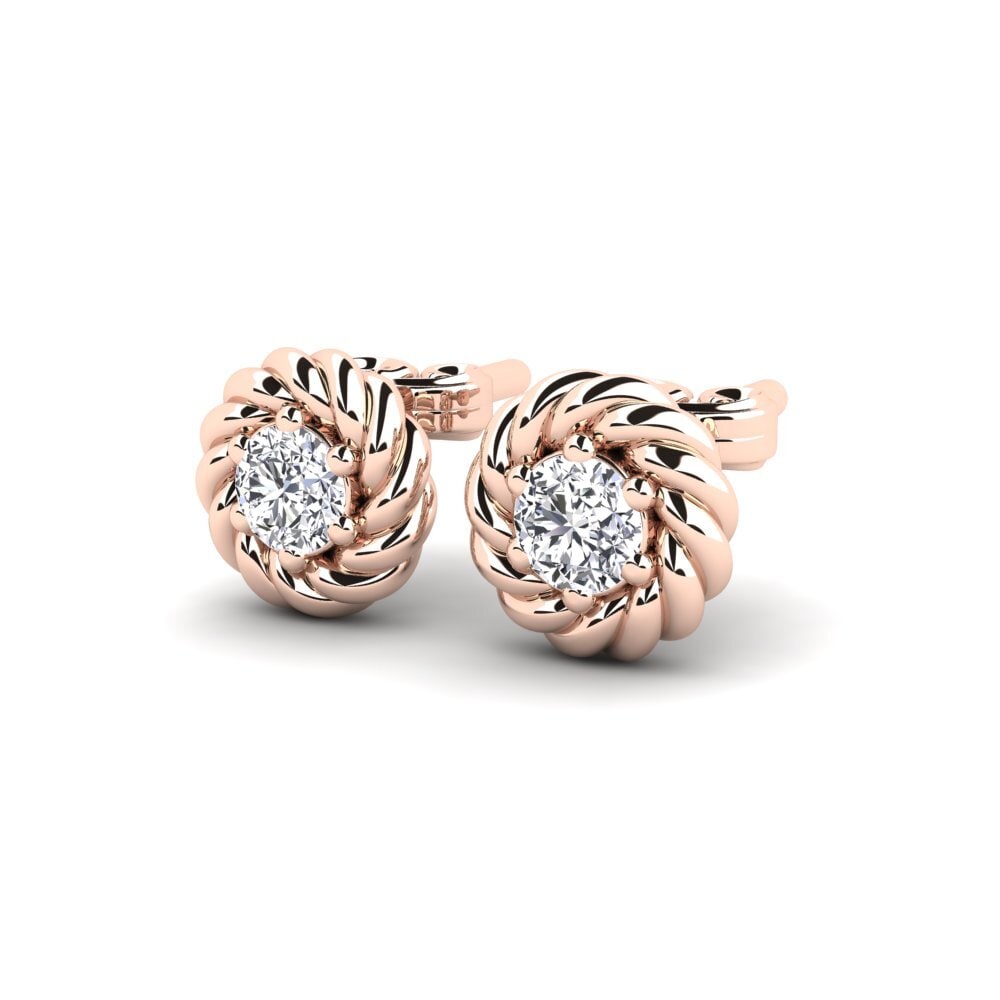 14ct Rose Gold Women's Earring Torpedo