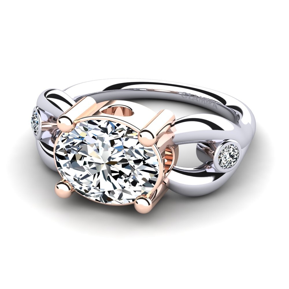 14ct White / Rose Gold Engagement Ring Torresy