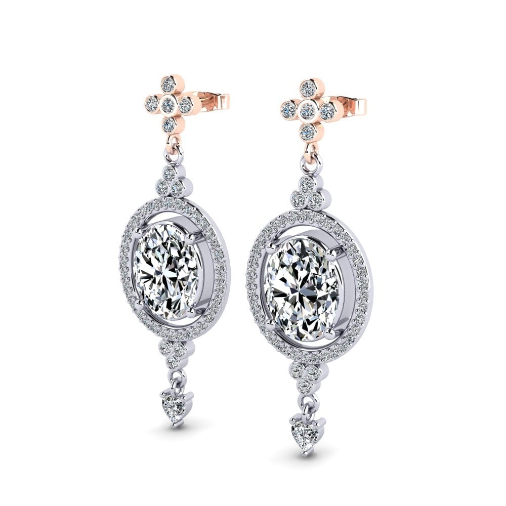 14ct White / Rose Gold Women's Earring Toshiko