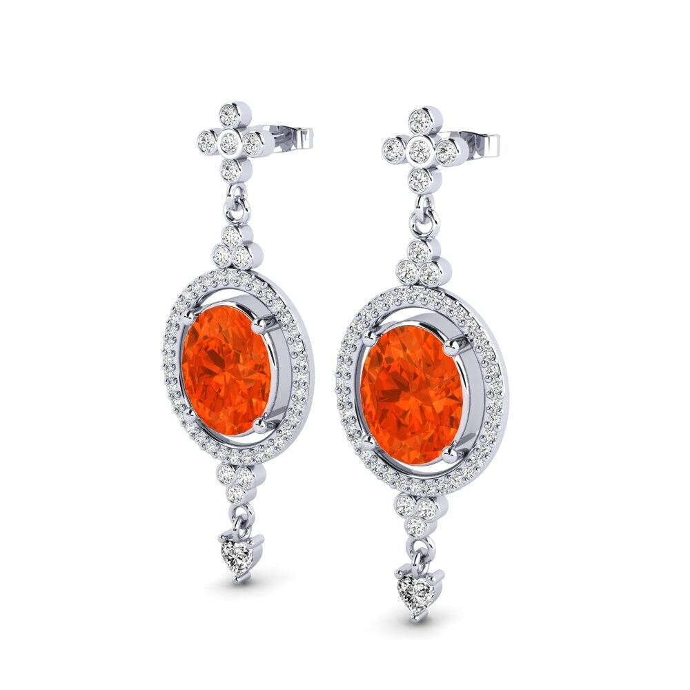 Fire-Opal Women's Earring Toshiko