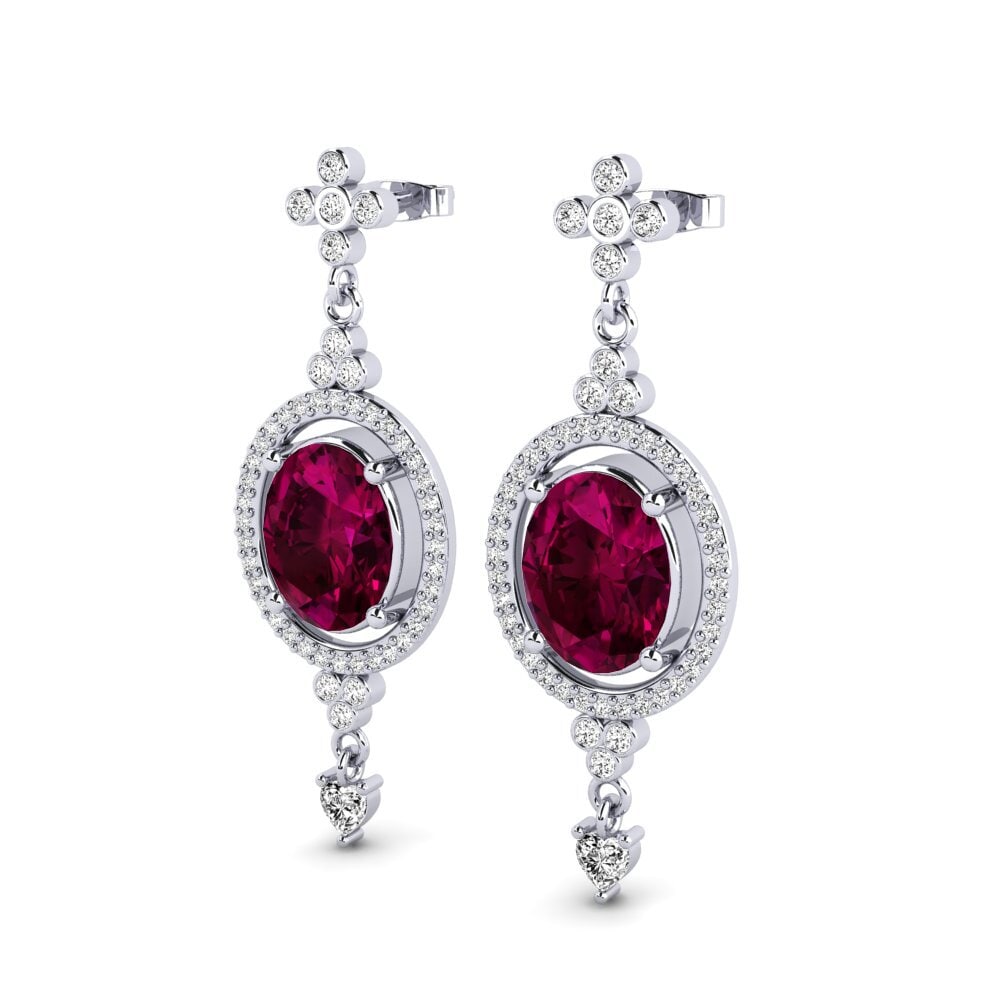 Đá Rhodolite Bông tai nữ Toshiko