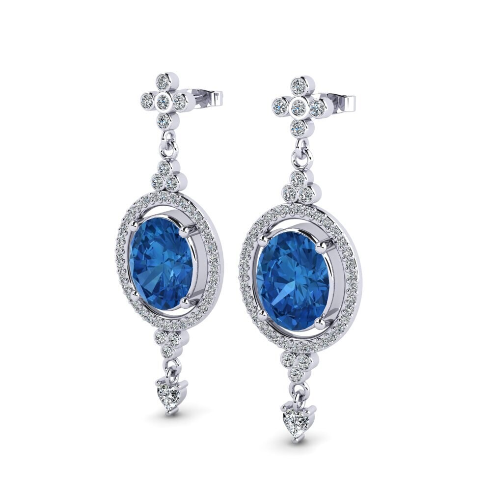 Dark Blue Zirconia Earring Toshiko