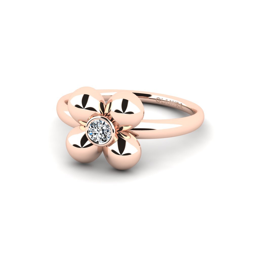 14k Oro Rosa Anillo Totand