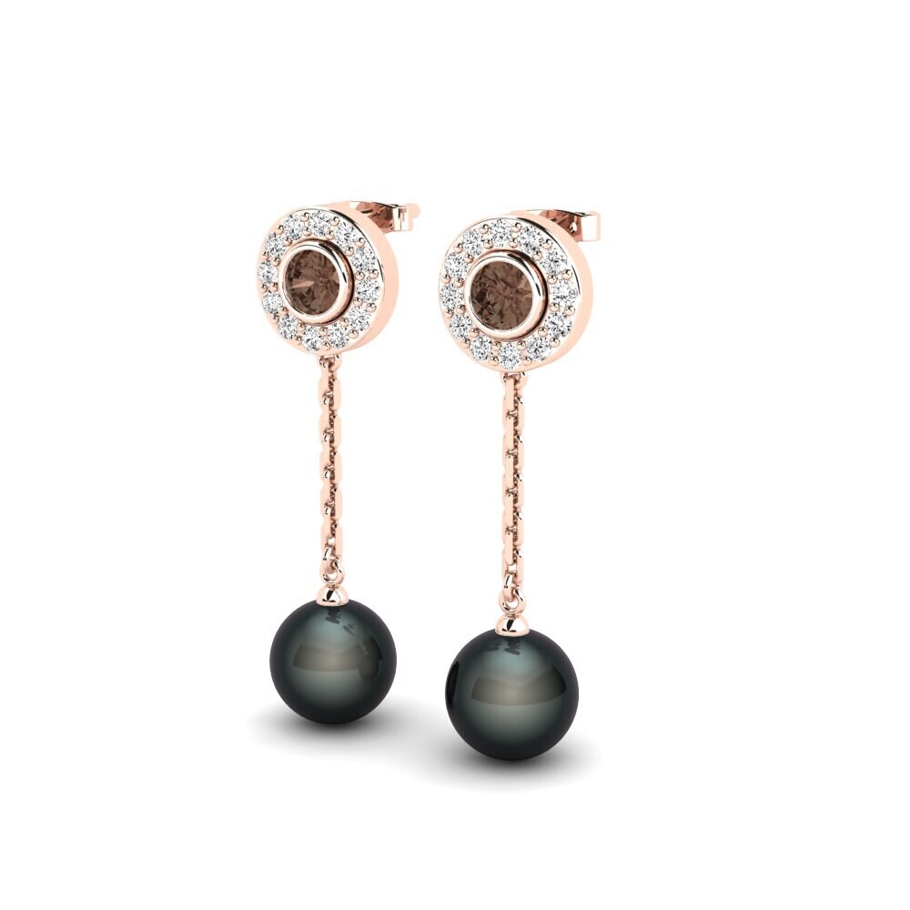 Quartz Fumé Boucle d'oreille femme Tourisme