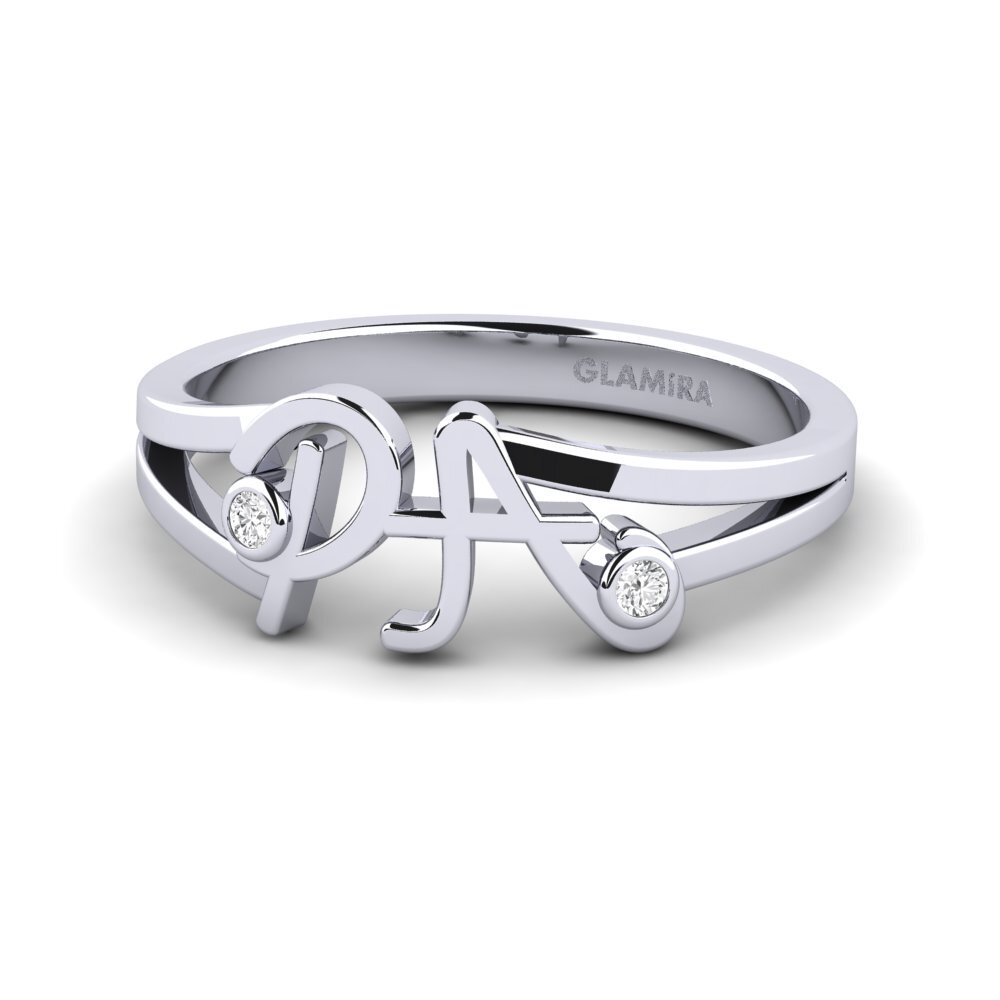 Palladium 950 Weisser Saphir Ringe Tova