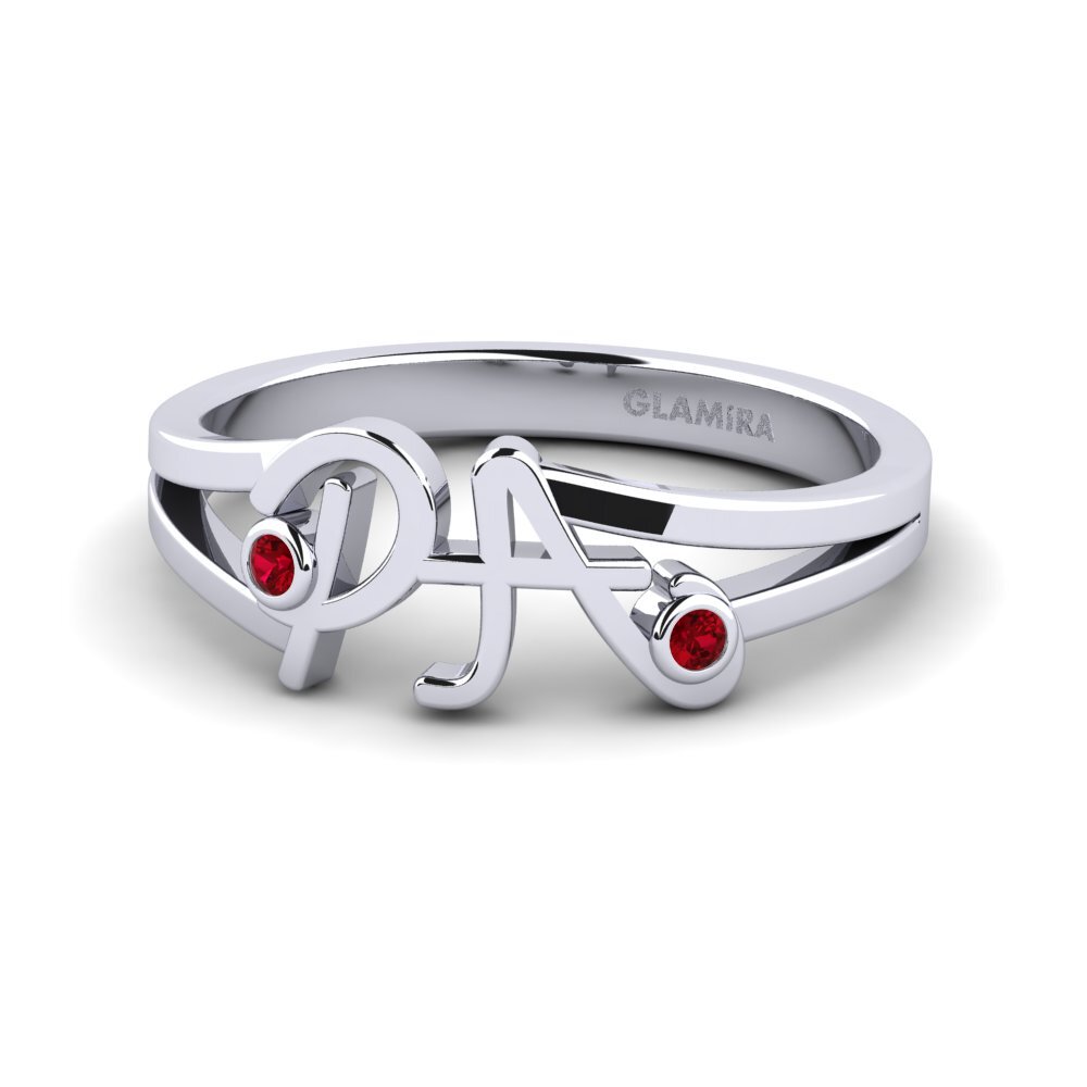 Palladium 950 Roter Zirkonia Ringe Tova