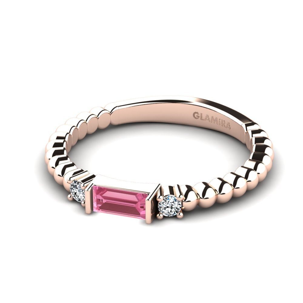 Zafiro Rosado Anillo de Mujer Trainhar