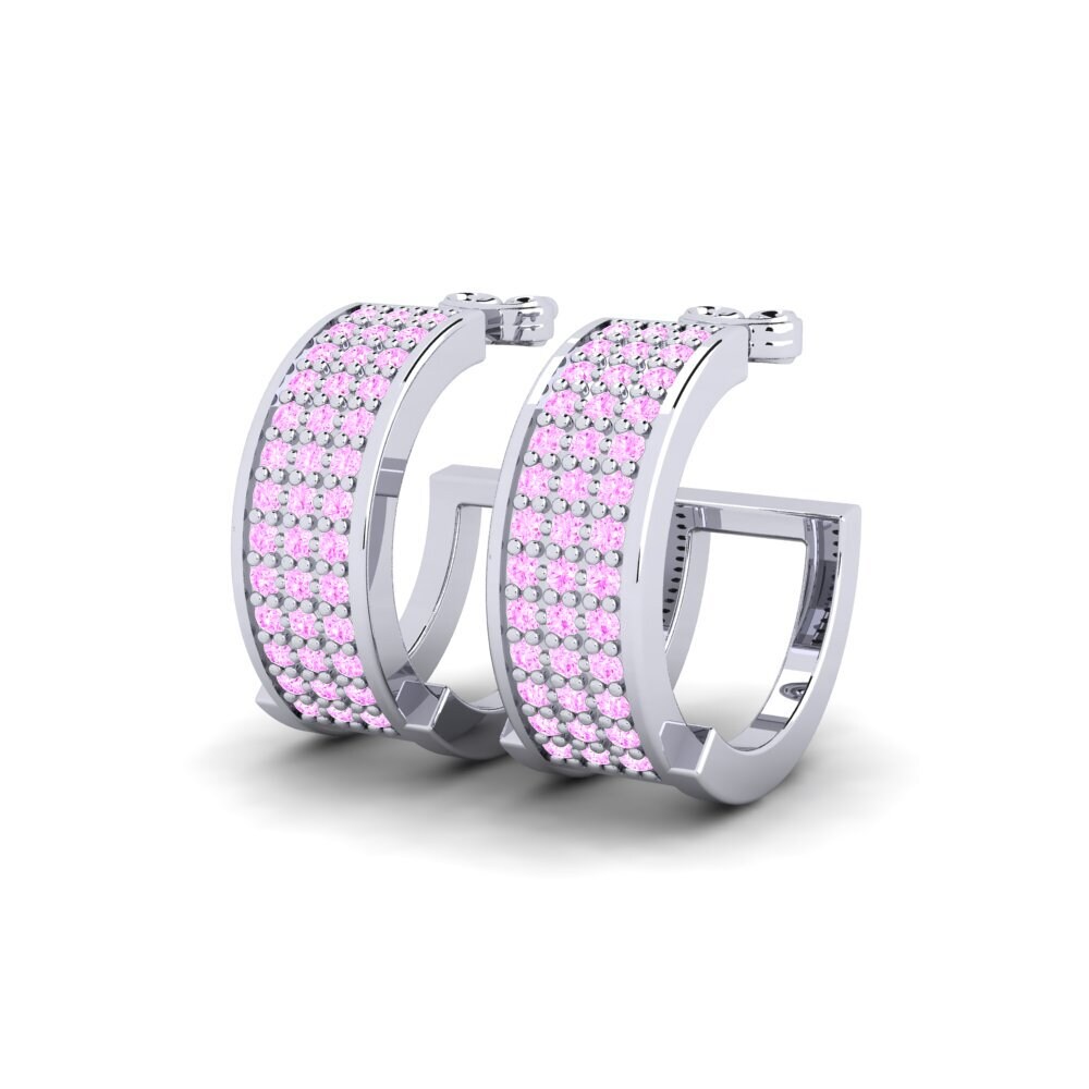 Safira Rosa Brincos Feminino Trainshed