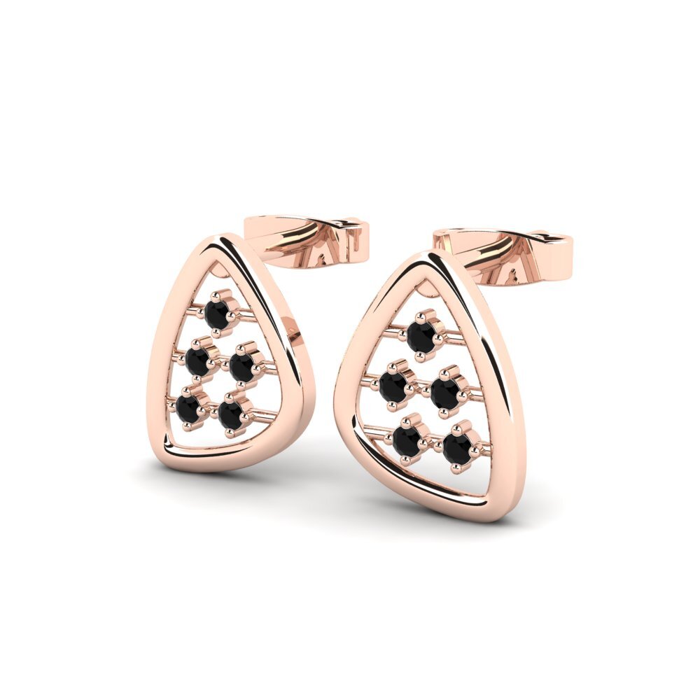 14k Oro Rosa Pendiente de mujer Trang