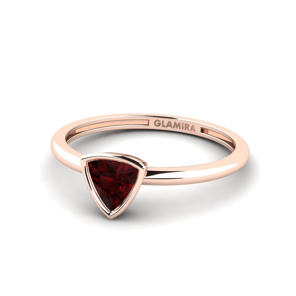 Trillion Garnet Engagement Ring Tranglo B