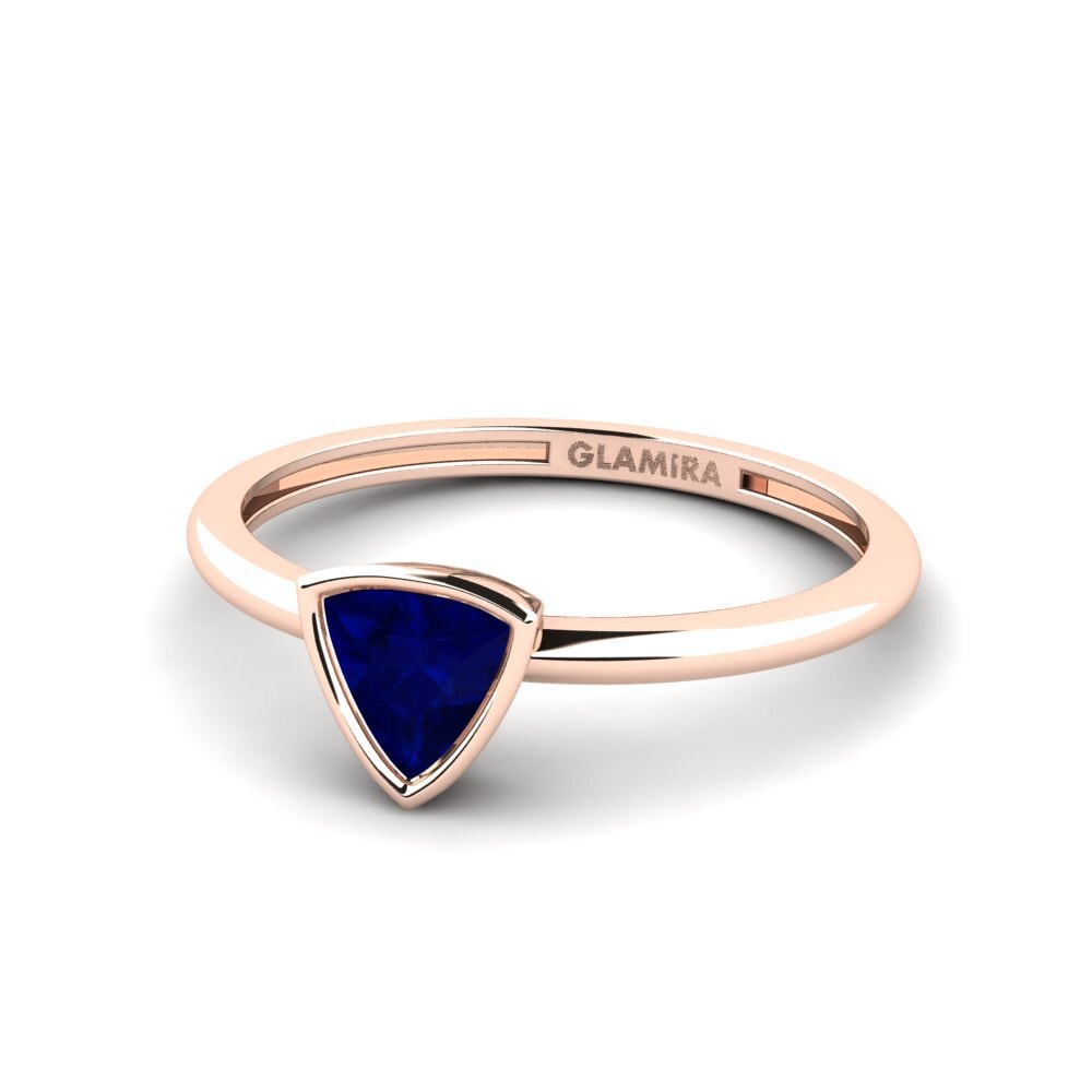 Trillion Sapphire Engagement Ring Tranglo B
