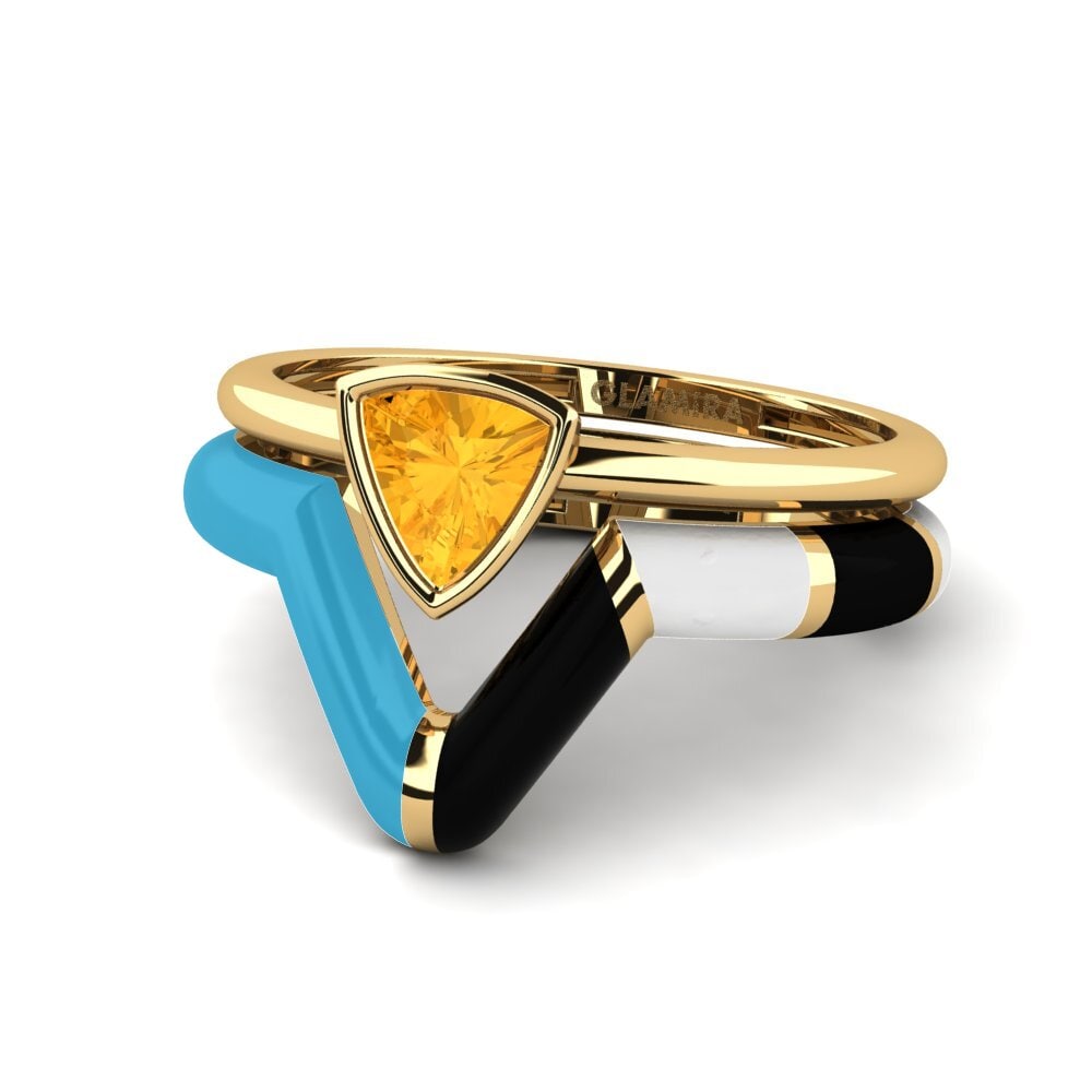 Stackable Citrine Rings
