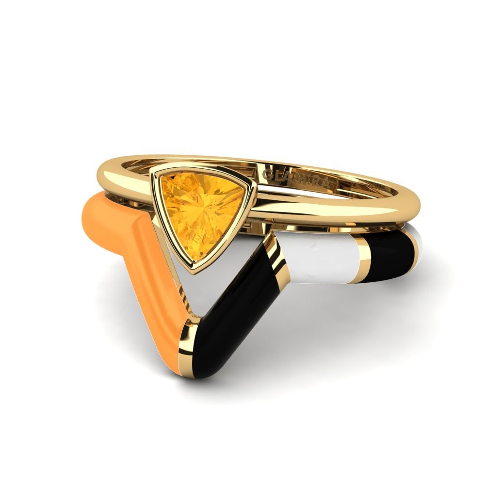 Stackable Citrine Rings