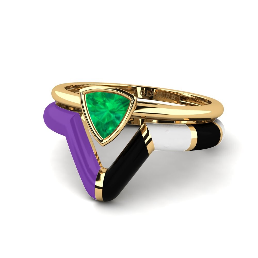 Stackable Emerald Engagement Rings