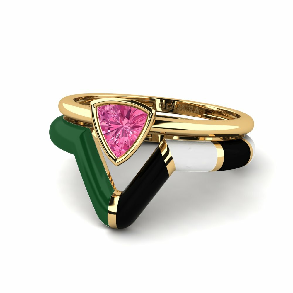 Tourmaline Rose Anneau empilable Tranglo SET