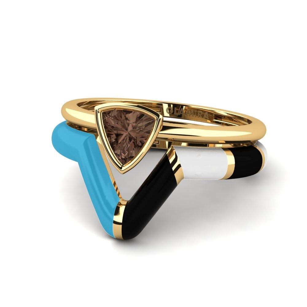 Stackable Smoky Quartz Rings