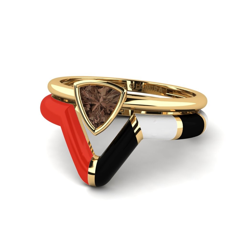Stackable Smoky Quartz Rings