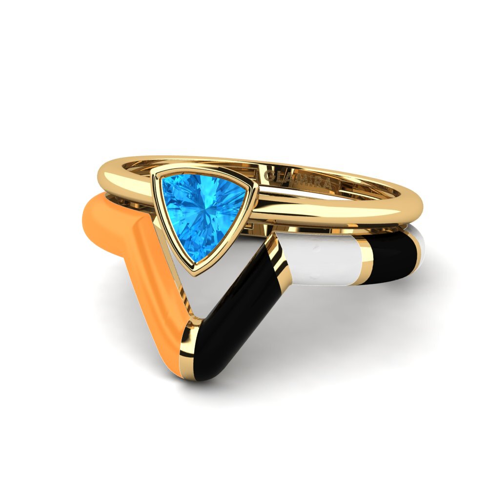Stackable Blue Topaz Rings