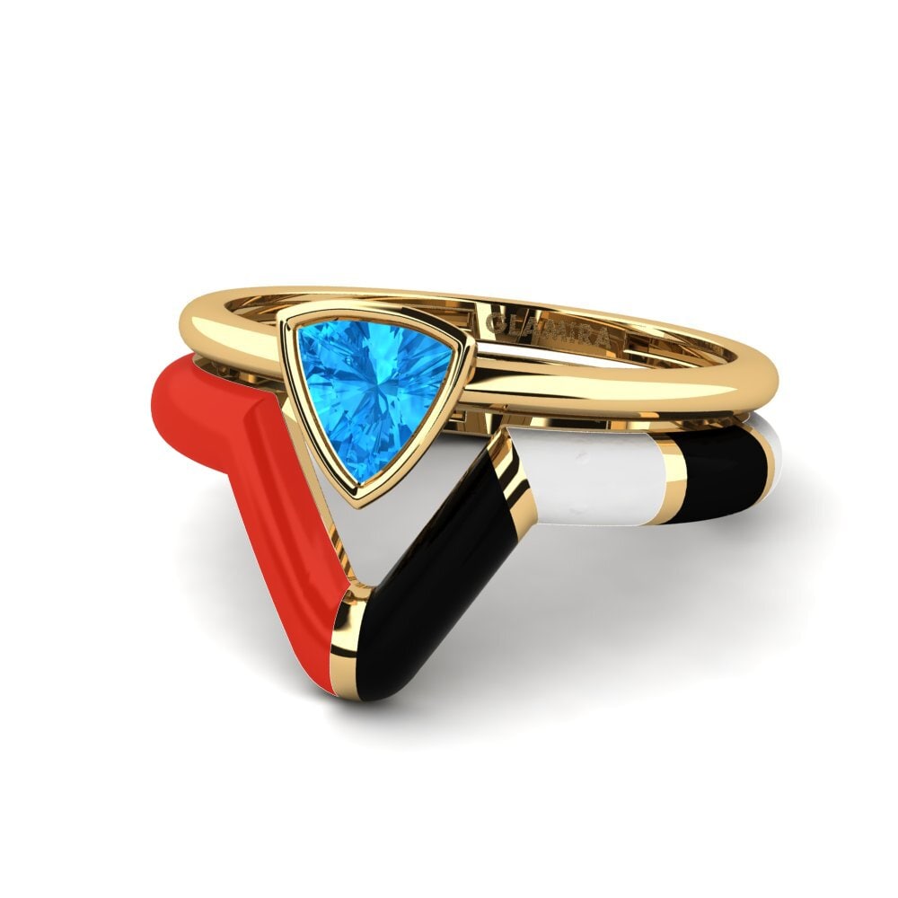 Stackable Blue Topaz Rings