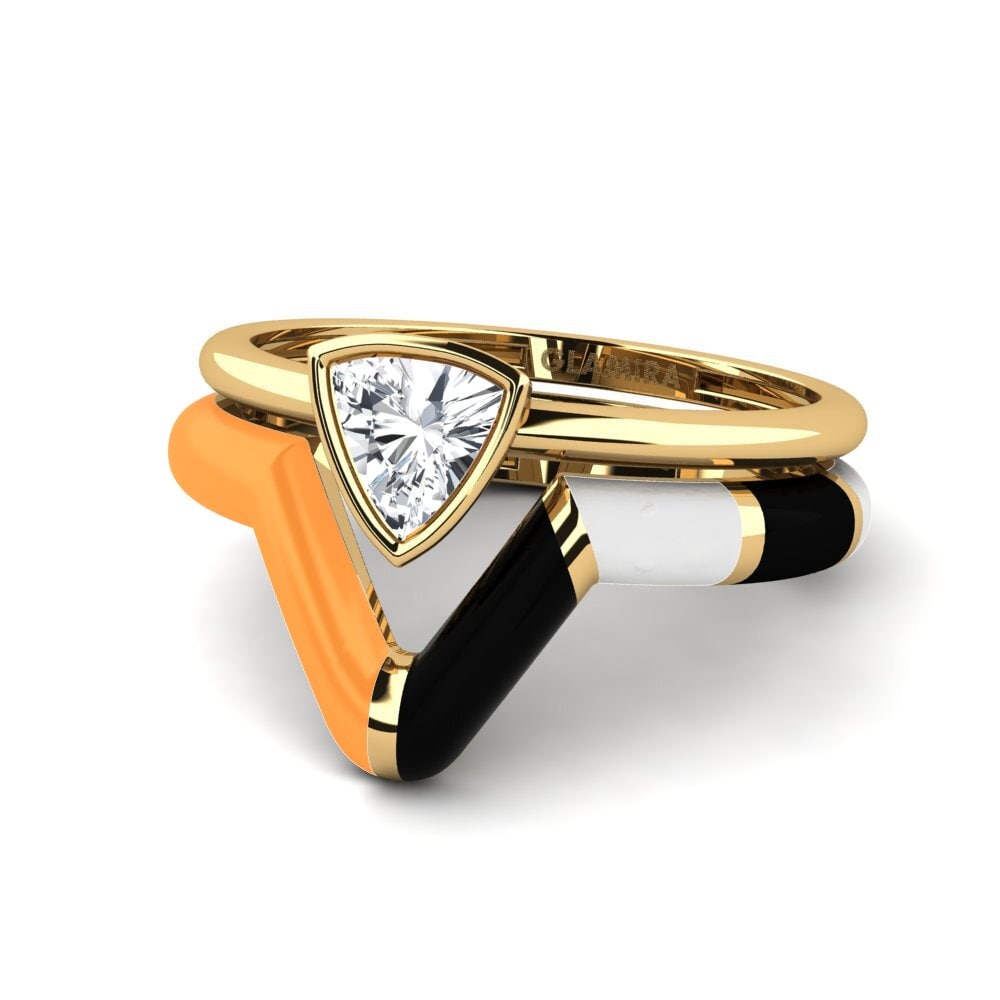 Stackable White Zircon Rings