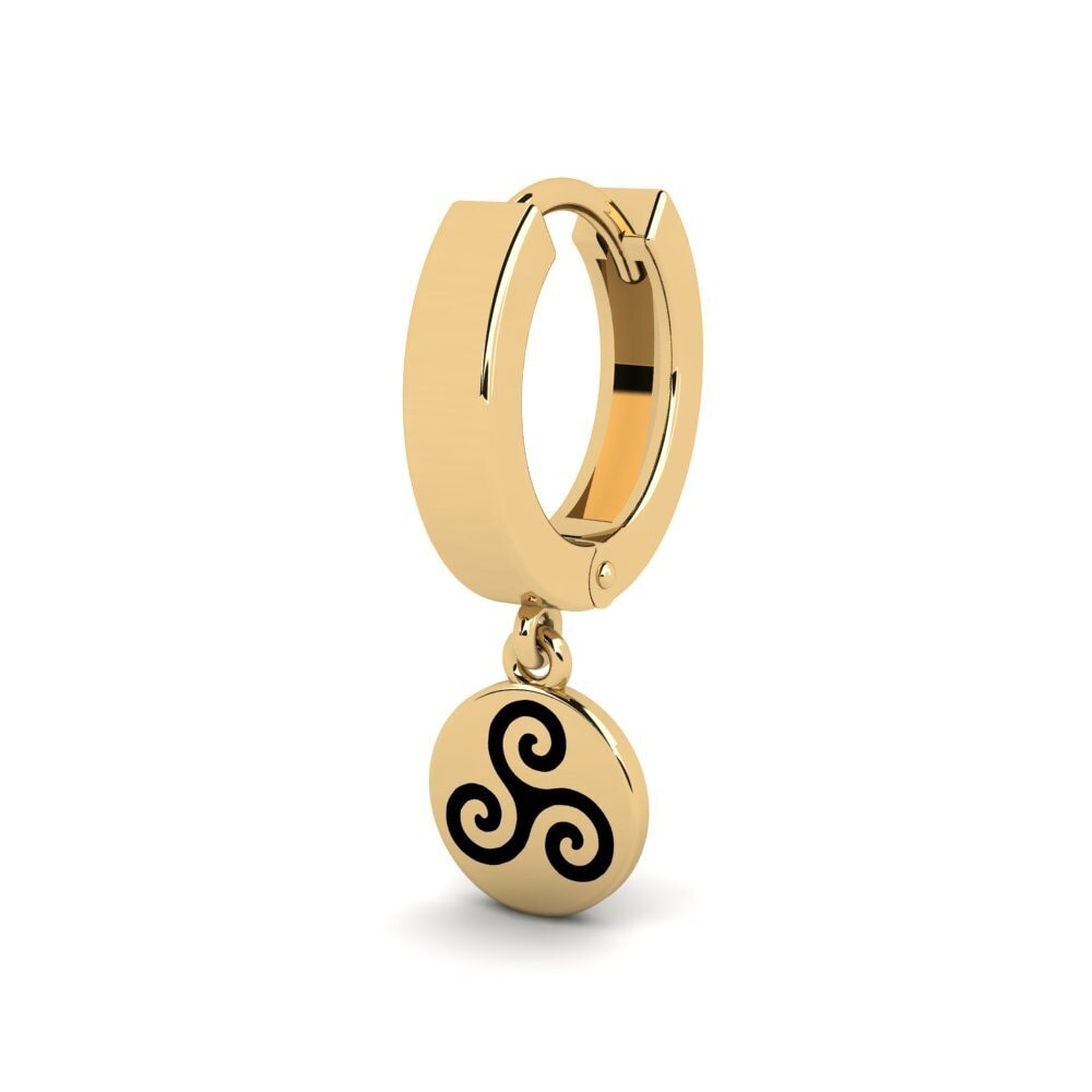 14ct Yellow Gold Men's Earring Traniz