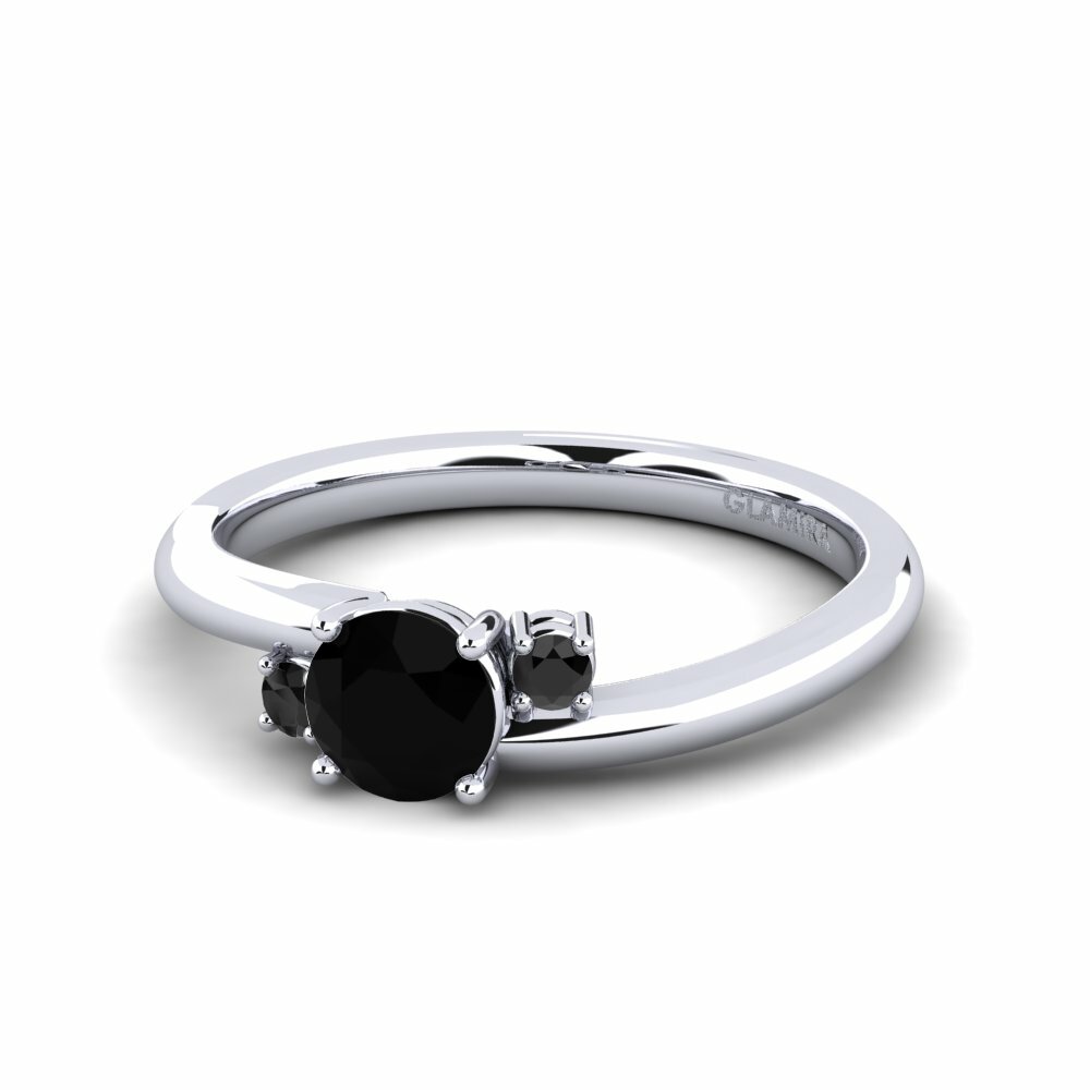 Zwarte Diamant Verlovingsring Tranquill