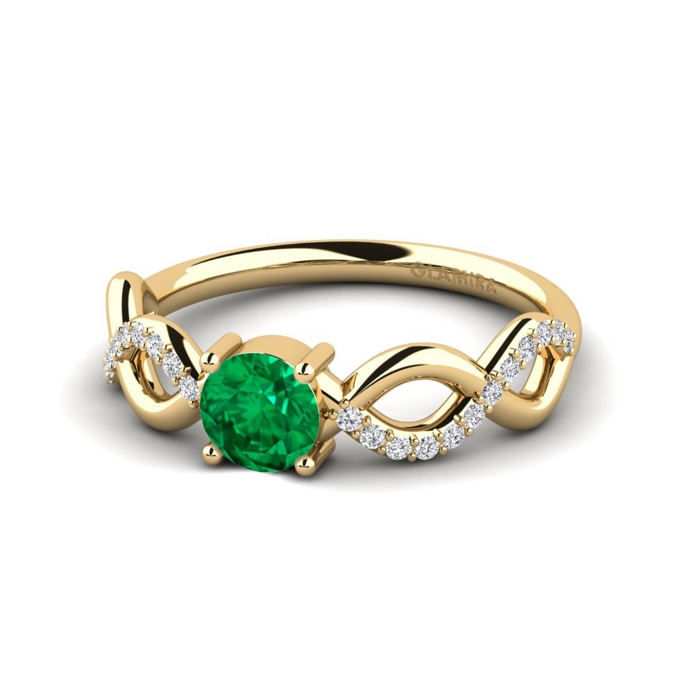 Emerald (Lab Created) Engagement Ring Tredd