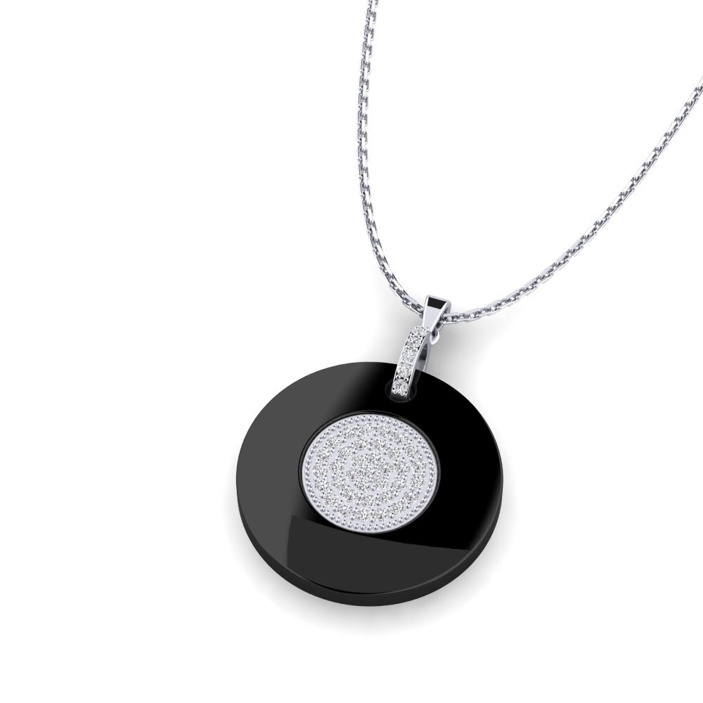 14k Oro Blanco Colgante de Mujer Treese