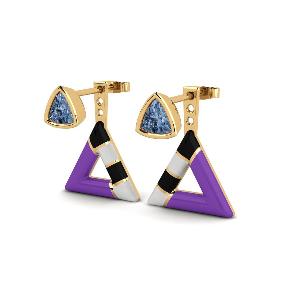 Diamante Azul Pendiente de mujer Treugol