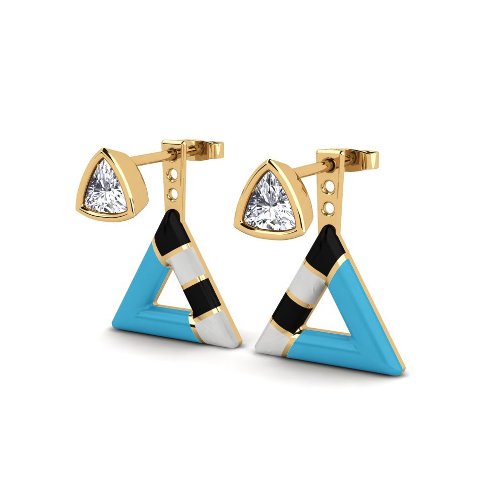 Lab Grown Diamond Women's Earring Treugol