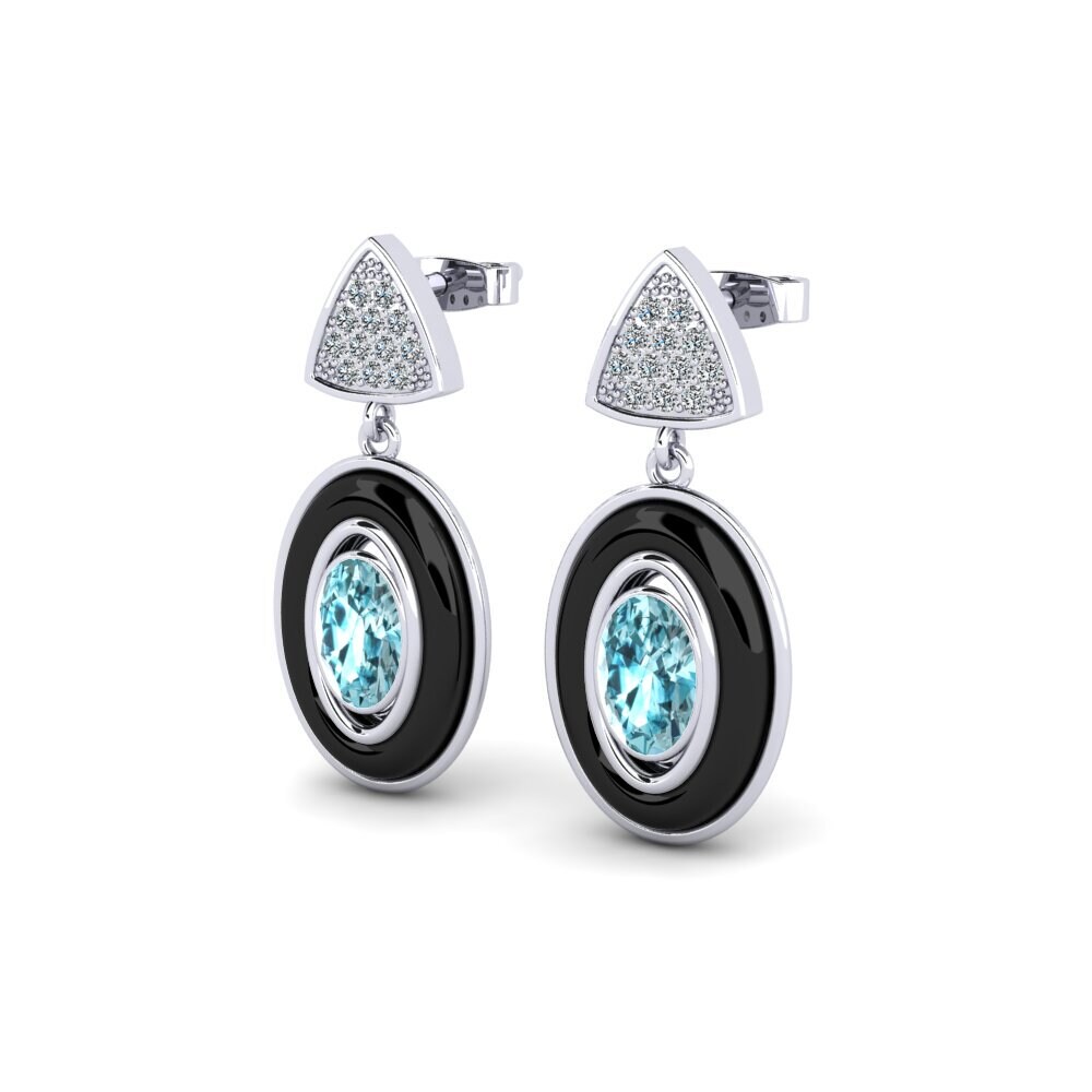 Blue Zircon Women's Earring Trierty