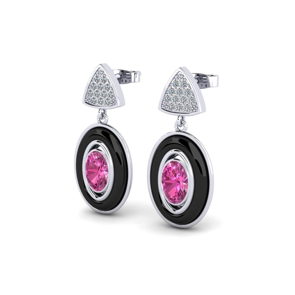 Pink Topaz Women's Earring Trierty