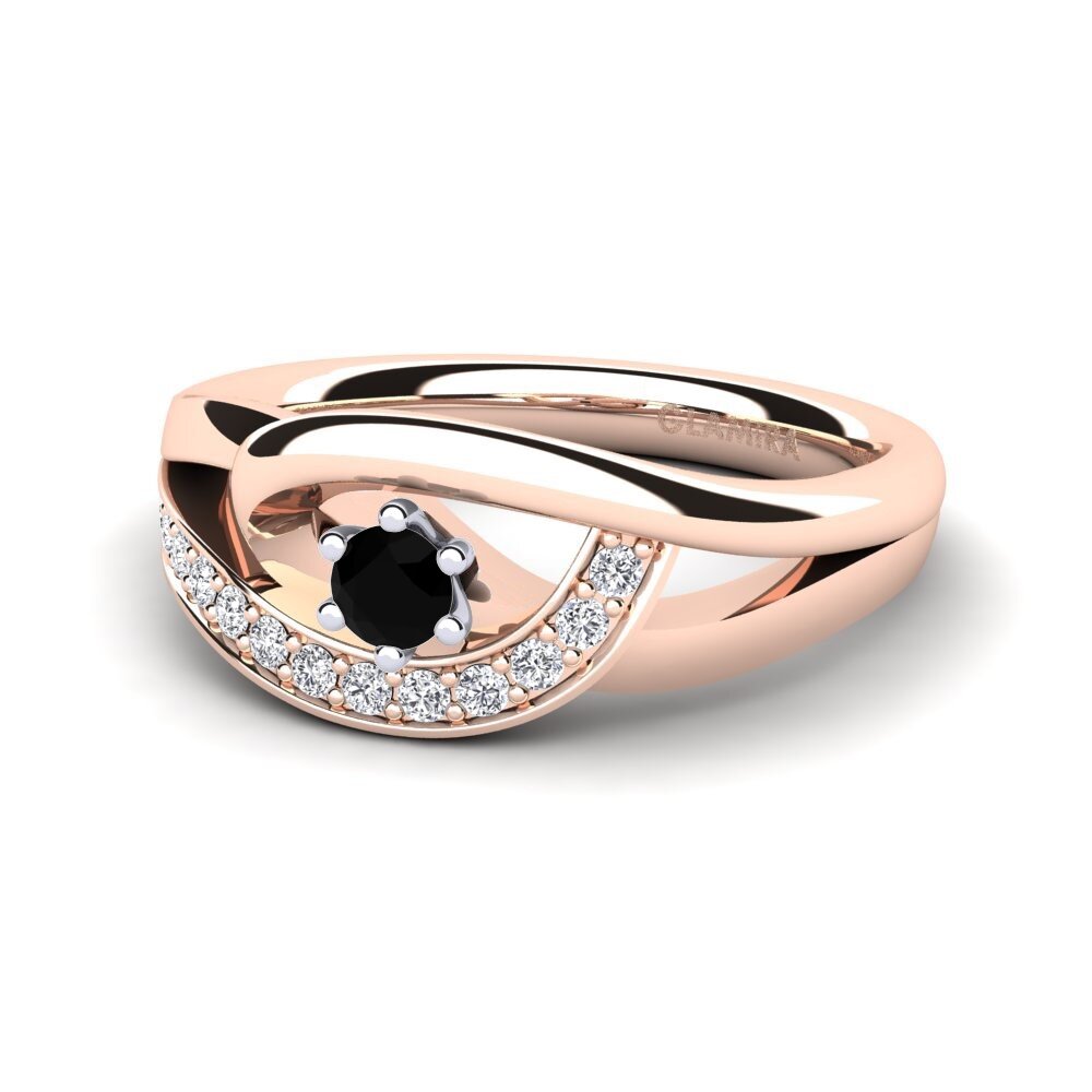 Black Diamond Engagement Ring Trina 0.1 crt