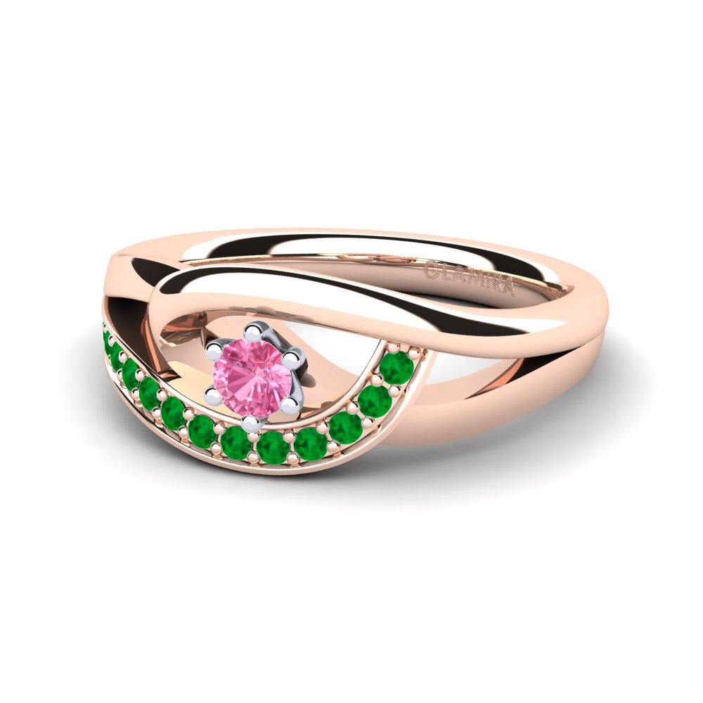 Pink Sapphire Engagement Ring Trina 0.1 crt