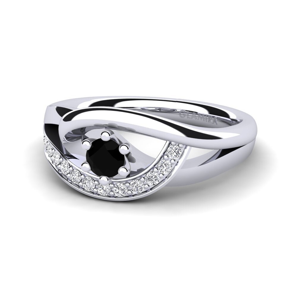 Black Diamond Engagement Ring Trina 0.16 crt